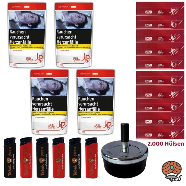 4x JPS John Player Special Red/Rot Volumen Dose à 60g, Hülsen