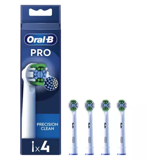 BRAUN Oral-B Pro Precision Clean Electric ToothBrush Replacement Heads 4pk