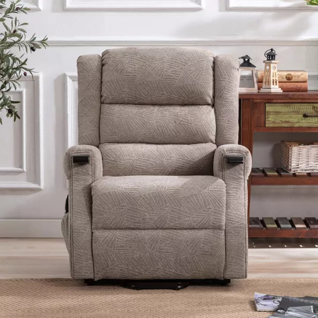 Ashfield Dual Motor Electric Rise Recliner Fabric Armchair Lift Assist Chair 3