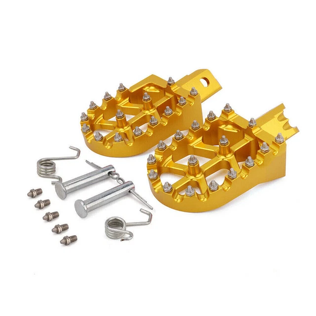 FOOT PEGS FOOTRESTS Pedal Motor Gold Pads Fits For HONDA CRF XR 50 70