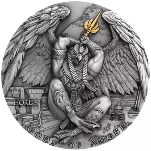 2020 Niue Horus Gods of Anger 2 oz Antique finish Silver Coin