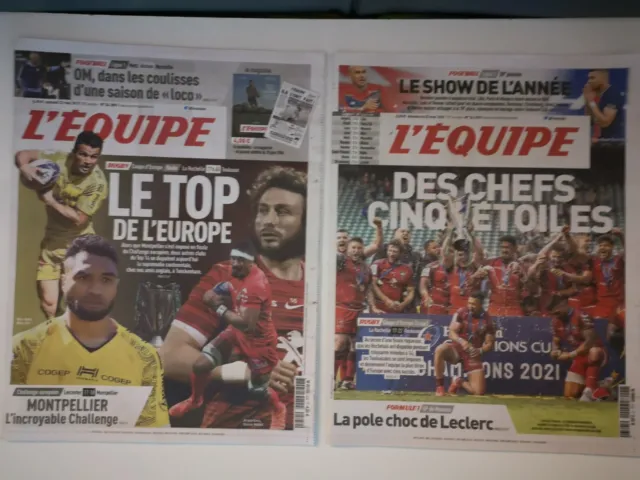 +++ LOT L'EQUIPE 22-23/05/2021 TOULOUSE V LA ROCHELLE Finale Coupe Europe RUGBY