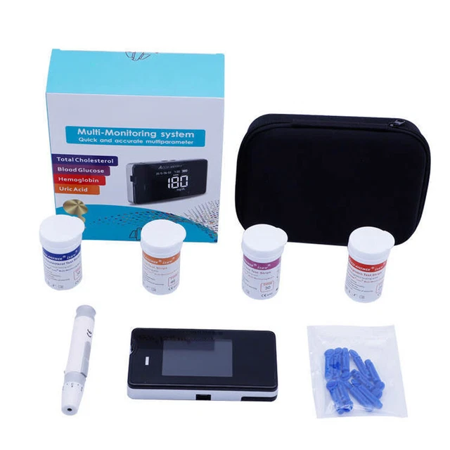 Household Accu Answer iSaw Uric Acid Cholesterol Hemoglobin Multi Meter Glucose