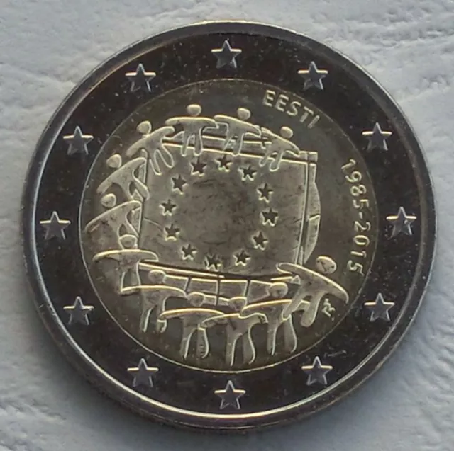 2 Euro Gedenkmünze Estland 2015 30 Jahre Europaflagge unz.