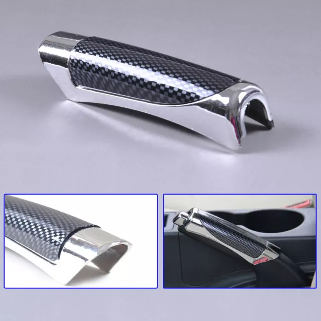 Carbon Fiber Style Universal Car Hand Brake Protective Cover Sleeve Case Decor