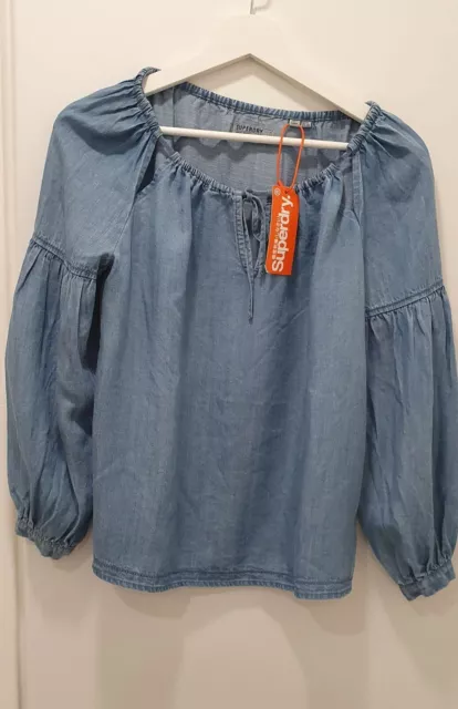 NEUE Jeans-Bluse, Superdry, (Gr.36 / XS / US4)