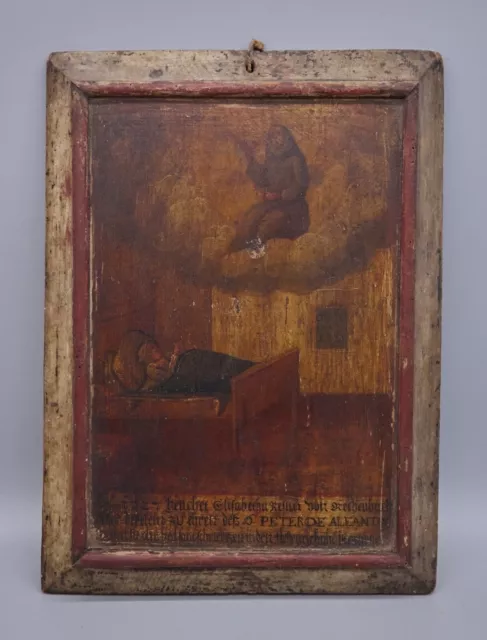 Original Ex Voto von 1727 - Votivbild - Holtafel