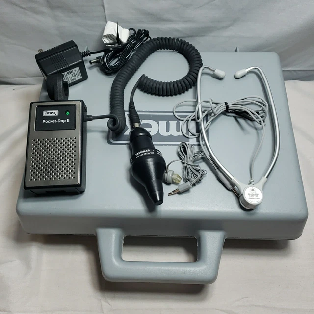 IMEX POCKET-DOP II VASCULAR DOPPLER W/ 8MHz PROBE ASHIDAVOX PRS-125 TESTED