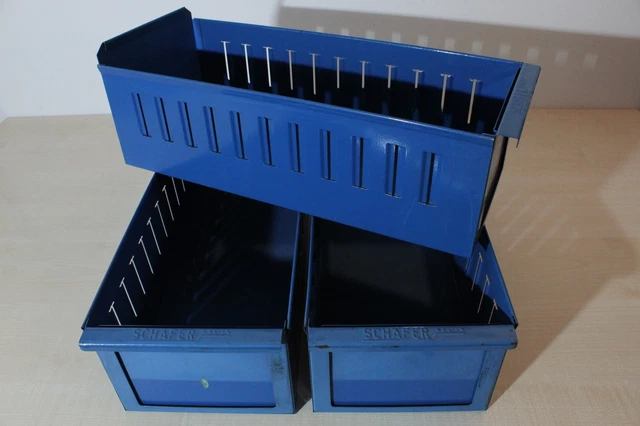 Ssi Rack Box SSI SCHÄFER REGAL-LAGERBOX Lagerkasten Box Kiste Kasten Metall blau ...