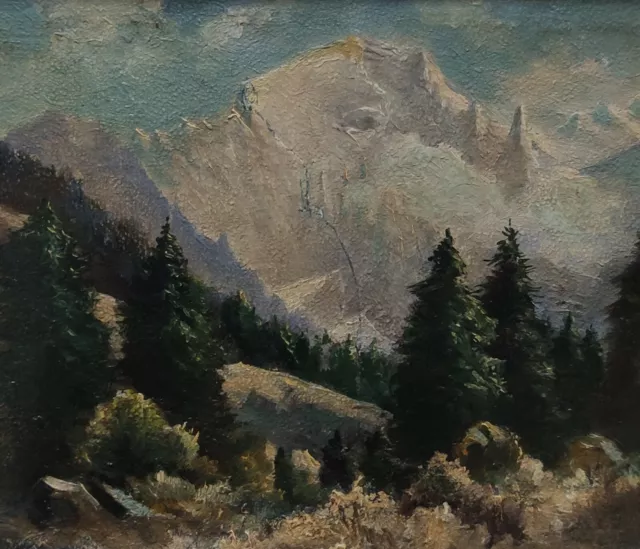 Pintura Alpes Baviera Tirol Salzberg Schönau Fechado 1934
