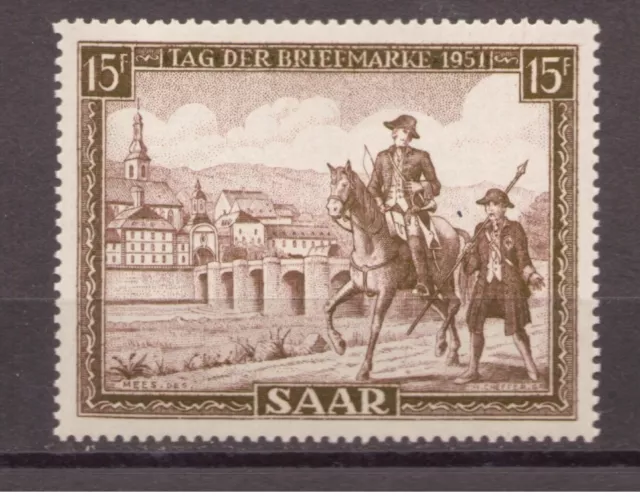 1951 Saarland Mi. 305 **  postfrisch Tag der Briefmarke