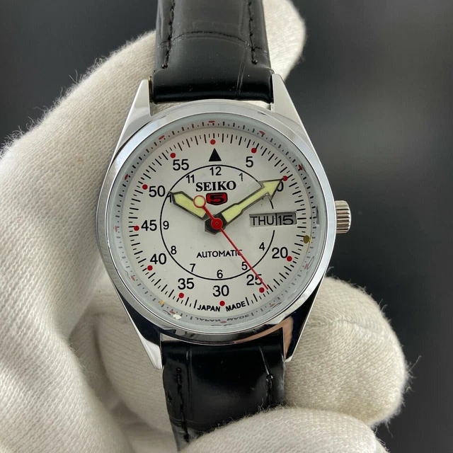 Seiko 5 orologio da polso da uomo 21-J vintage automatico con quadrante...