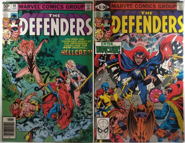 🔥 DEFENDERS #94 #95  VF- 🔑 1st GARGOYLE + 2nd app MARVEL COMICS Doctor Strange
