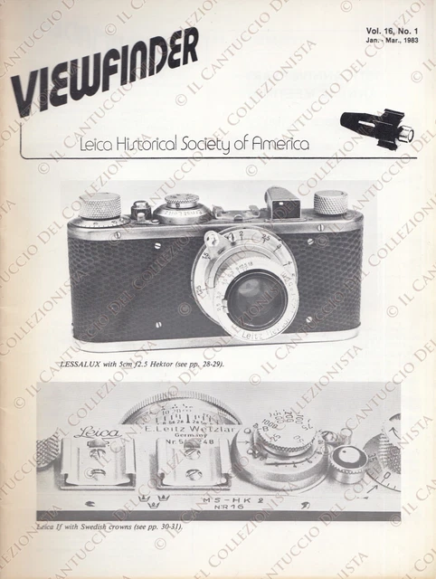 Viewfinder Leica historical society of America Leitz camera *booklet
