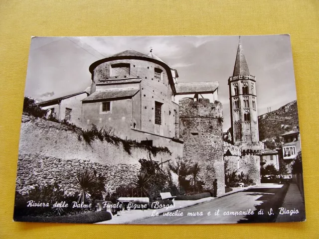 (FG.QI) FINALBORGO di Finale Ligure - VIA DELLE MURA e CAMPANILE SAN BIAGIO (S.)