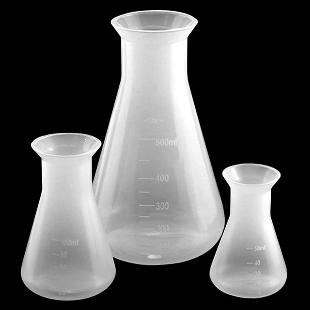 Clear Education Learning Tool Conical Bottles  Laboratory Chemical