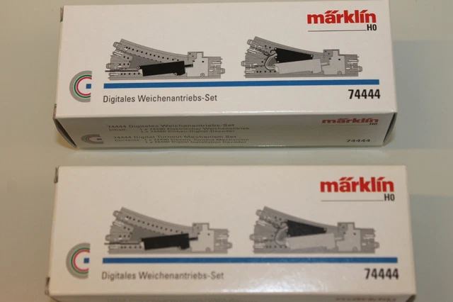 2X MÄRKLIN H0 C Gleis Digitales Weichenantriebs Set 74444-----74460 ...