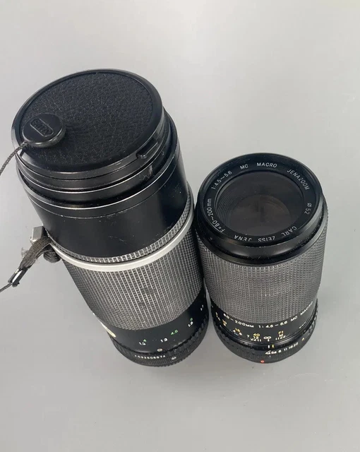 2 Canon FD Mt Lenses - CARL ZEISS JENA 80-200mm F 1:4.5 MC MACRO. Please Read