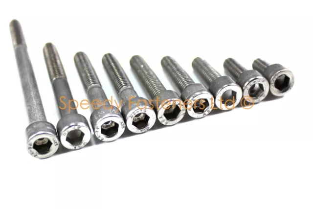 Acero Inoxidable Pernos m5 m6 m8 MM Tapa Cabeza Allen Key A2 Tornillo Hexagonal