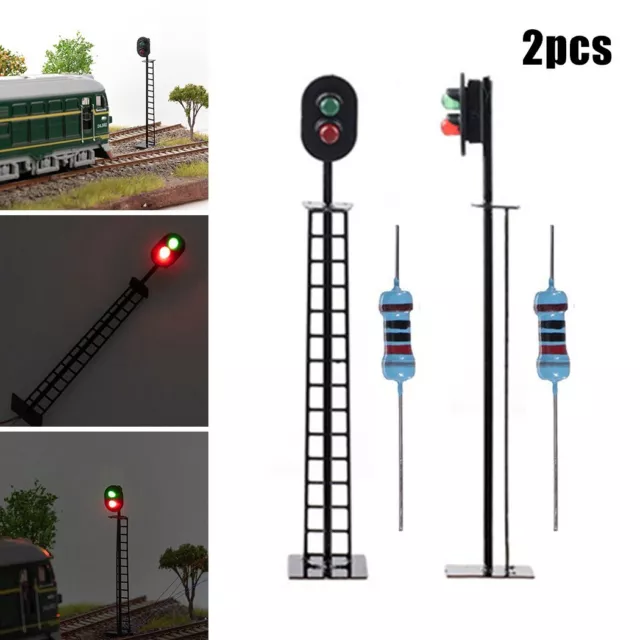 Signal de voie de train pré-câblé avec feux verts et rouges 312V DC OO jauge