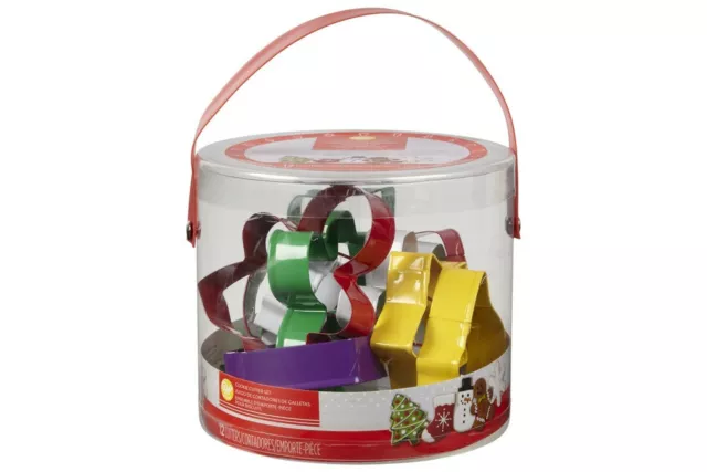 Wilton 12 Piece Metal Christmas Cookie Cutter Set - Christmas Biscuit Cutters