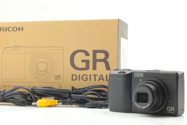 Near MINT IN BOX] Ricoh GR Digital 8.1MP Black Compact Digital Camera From JAPAN
