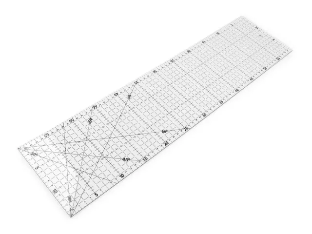 Lineal 60cm x 15cm zum Quilten Schneiderlineal Unvervisal Patchworklineal