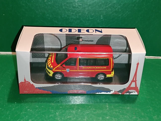 Miniature Odeon 1/43 Volkswagen T6 Minibus Sapeurs Pompiers Sdis 83 2015