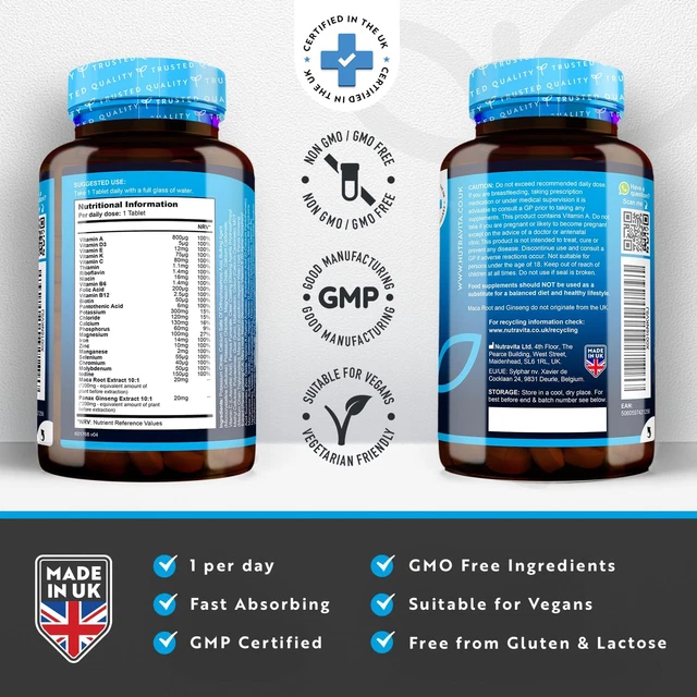 MEN'S MULTIVITAMINS AND Minerals 25 Essential Active Vitamins and