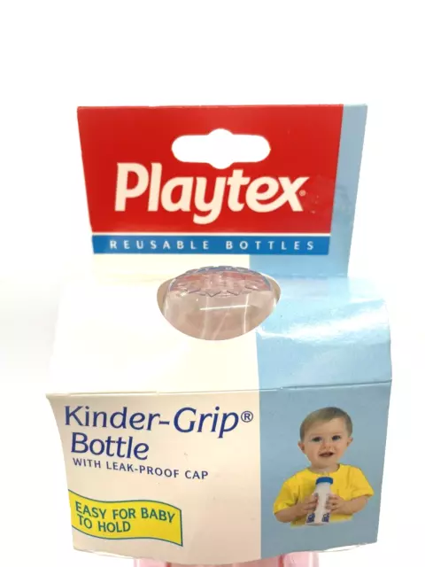 Vtg Vintage 1995 Playtex Kinder Grip Baby Bottle 8 Oz Plastic rare 2
