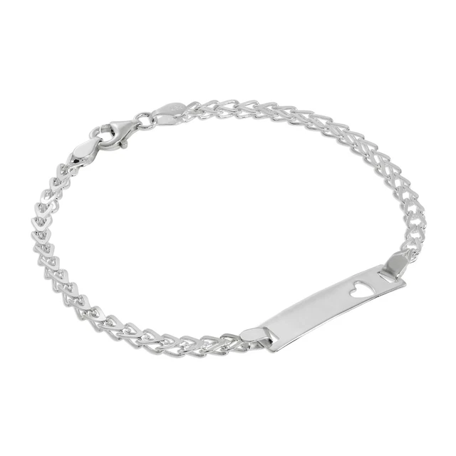 Bracelet Argent Double Maille Gourmette 20 Cm - Poinçon 925 Italy, Occasion, 17g