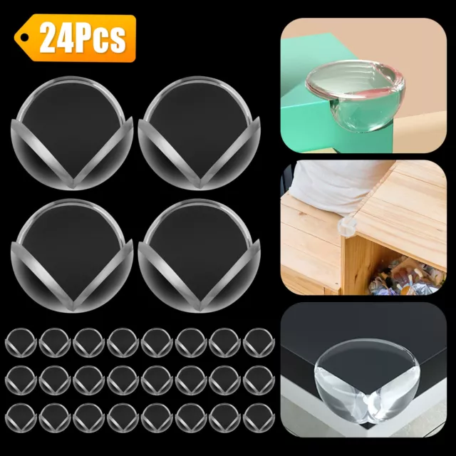 24Pcs Table Furniture Corner Edge Protectors Guards for Baby Child Safety Bumper