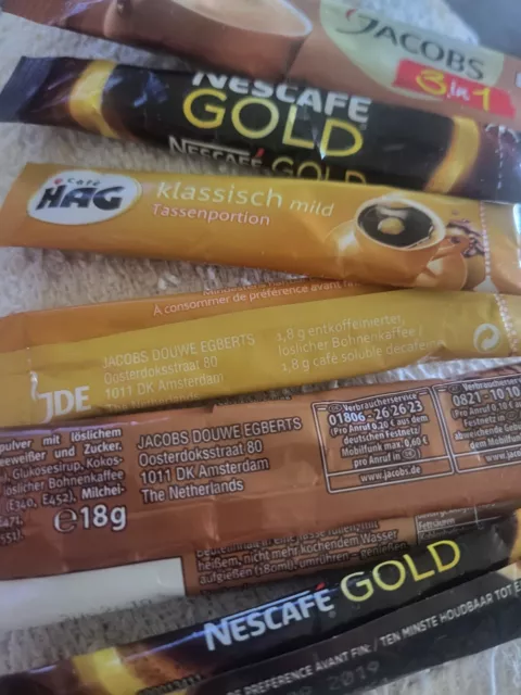 5 SINGLE HOTEL Packs (3 Different Types) Hag , Nescafe , Jacobs From ...