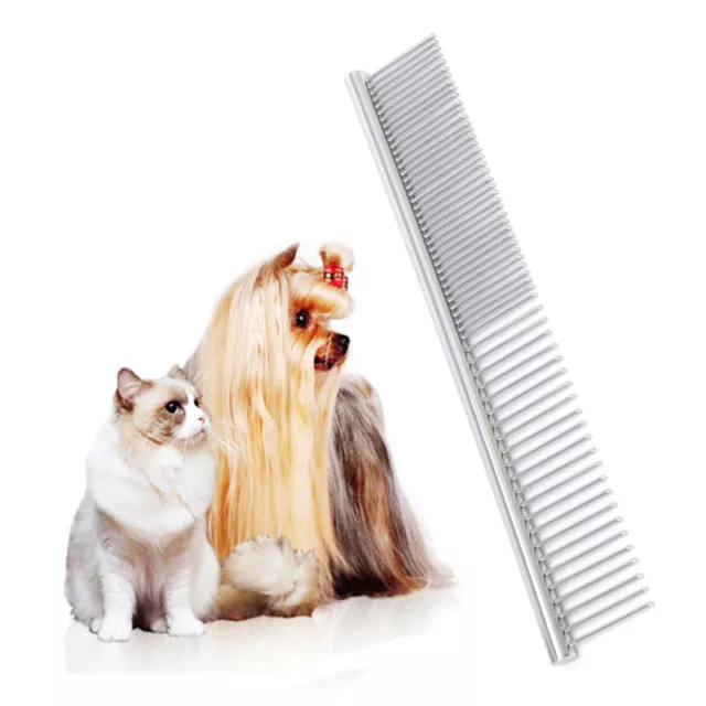 Peigne en acier inoxydable brosse à cheveux puces pour chat animal de compagnie tondeuse toilettage