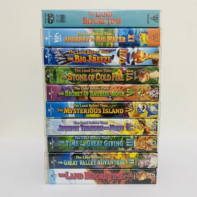 LAND BEFORE TIME VHS Video Tape Collection 9 Feature Length Episodes backing-material-silicone-adhesive-green-polyester-tape-at-best-price