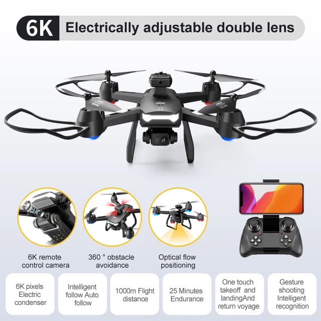 Obstacl Drone 6K Professional Flying 1000m Remote Control Aircraft Boy Camera
