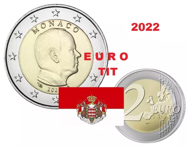 2 €     MONACO   PRINCE  ALBERT  2022      PIECE   NEUVE   NOUVEAU    disponible