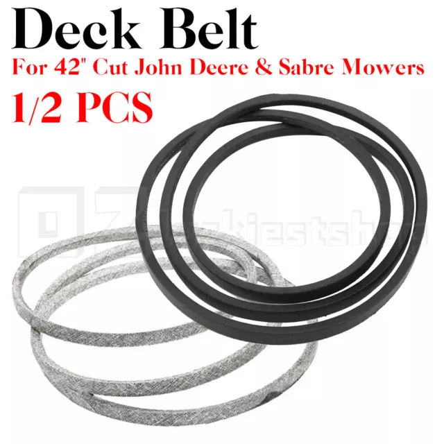 2PCS Deck Belt For 42" Cut John Deere & Sabre  Ride on Mowers GX20072 GY20570 Z