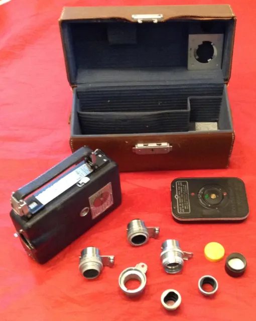 16mm CINE-KODAK Magazine 16 Film Movie Camera - 3 Lenses,  Case + Misc.