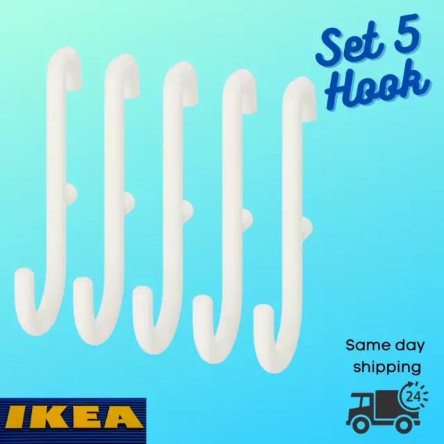 SKÅDIS Hook, white, Depth: 3 ¾ Package quantity: 2 pack - IKEA