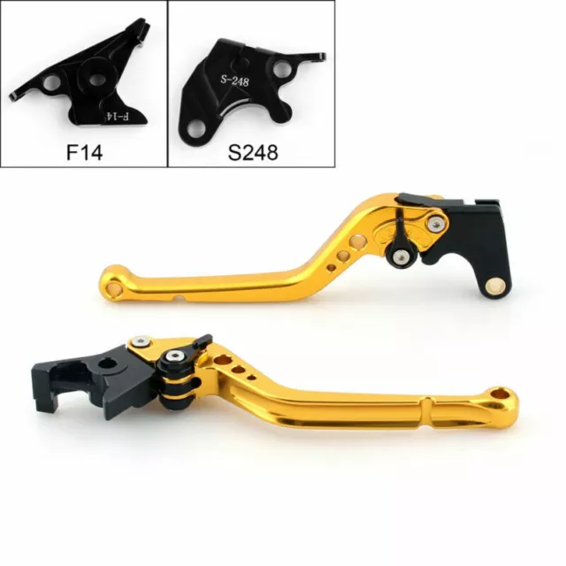 Longues Leviers de frein d'embrayage pour Suzuki GSXR600 GSX-R1000 GSR750 Gold A