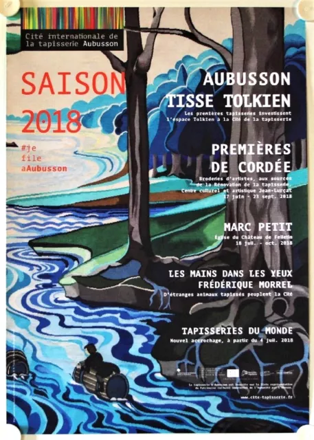 Affiche AUBUSSON TISSE TOLKIEN 2018 Exposition Musée Tapisserie Aubusson