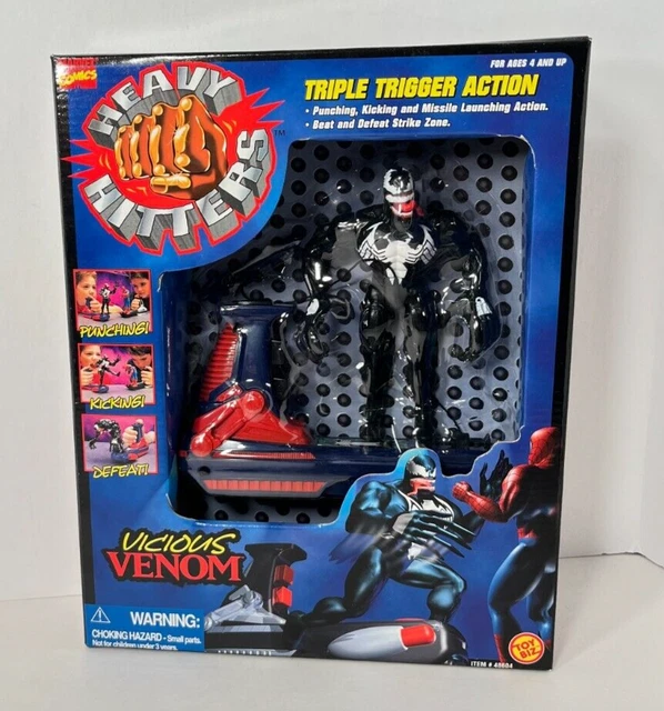 Vtg Marvel Comics Heavy Hitters Vicious Venom Figure  1996 Toy Biz Sealed NEW