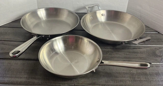 Sartén de acero inoxidable Emeril totalmente revestida 8 10 11 pulgadas salsa para freír núcleo de cobre