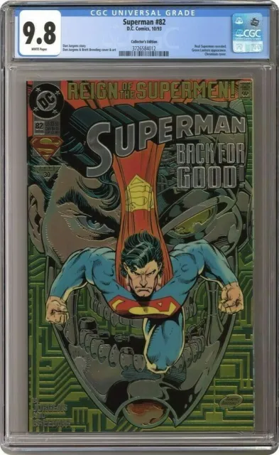 REAL Superman REVEALED 82 1993 Collector's Edition Chromium Cover CGC 9.8 White 