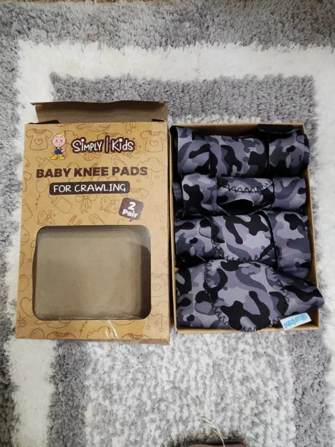 Simply Kids Baby Knee Pads for Crawling (2 Pair) Camo