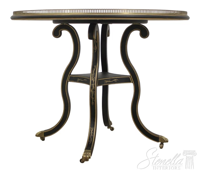 L56127EC: EJ VICTOR Regency Eglomise Mirror Top Center Table L56127EC: EJ VICTOR Regency Eglomise Mirror Top Center Table