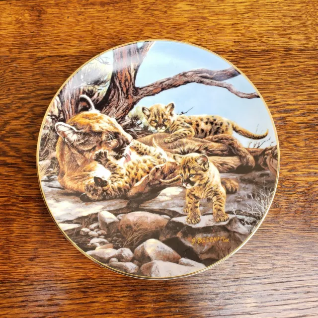 Vintage Collectible A Gentle Touch Greg Beecham Heart of the Wild Puma Plate