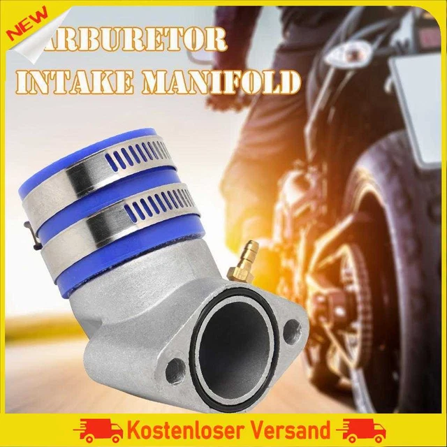Aluminum Carburetor Frosted Intake Pipe Adapter Manifold Interface Boot for ATV