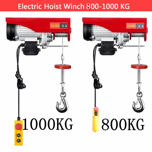 800/1000 kg cavo bottiglie elettrico gru verricello verricello motore rivestimento sollevamento corda verricello